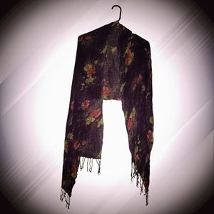 🍁💖Beautiful Purple Floral Scarf